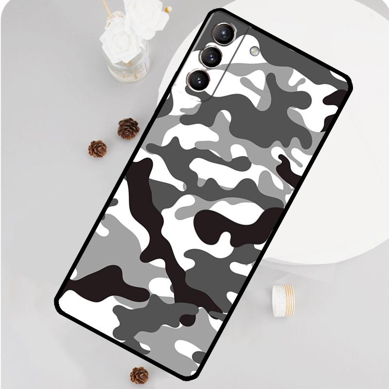 Черный Камуфляж Ночной Камуфляж Военный Чехол Для Телефона Для Samsung Galaxy S25 S26 Ultra S20 S21 S22 S23 S24 Plus S10 S25 FE Funda Чехол
