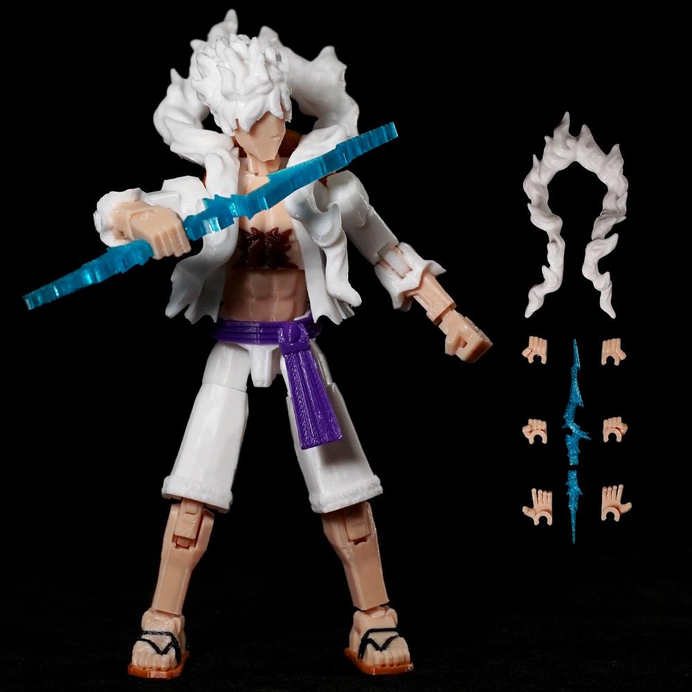 3D Printed ONE PIECE Monkey D Luffy Toys Action Figures Anime Multi-Jointed Shapeshift Toy Mannequin Ornaments Model Kids Gifts