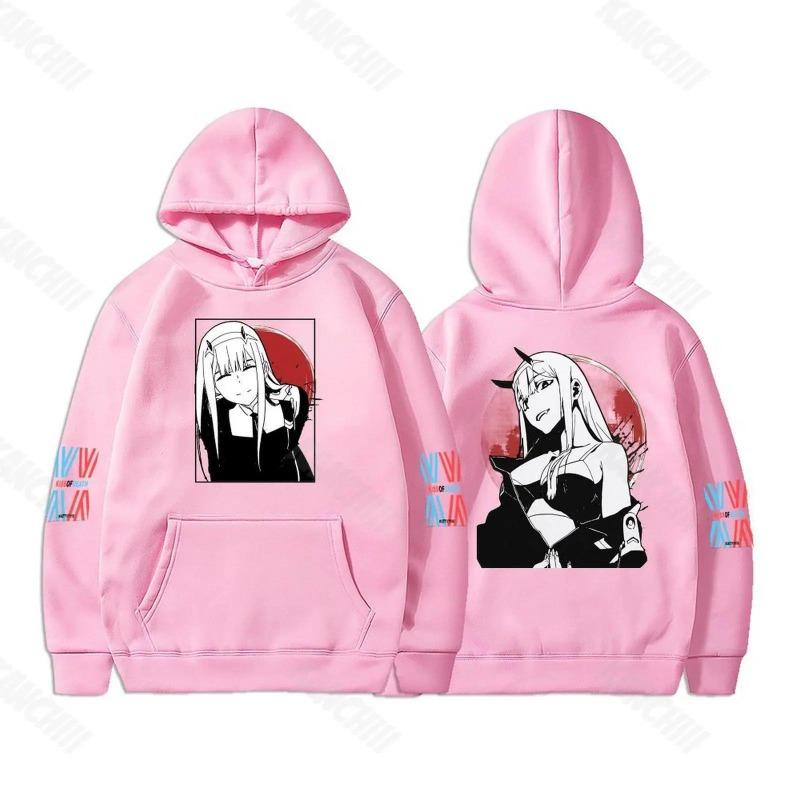 Аниме Толстовки DARLING in The FRANXX Мужские и Женские Харадзюку Пуловер Уличная Одежда Унисекс Осенне-Зимний Плюшевый Свитер