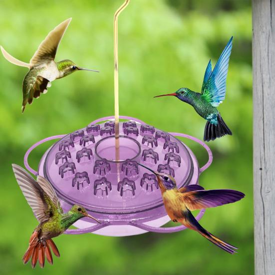 Кормушка для птиц Дизайн в форме цветка Кормушка для колибри Всепогодная поилка Интегрированный цветок