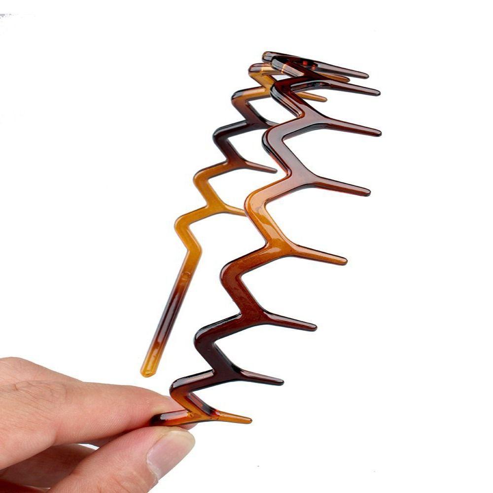 Makeup Headband for Washing Face Zigzag Hairband Headbands Plastic Wave Headband Teeth Hair Band