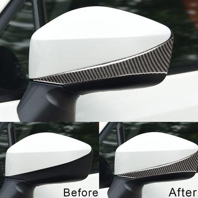 2 Pcs Car Rear View Mirrors Strip Stickers Carbon Fiber Anti-Collision Decals Auto Accessories For Subaru BRZ ZN6/ZC6 2013-2024