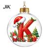 Creative DIY Christmas Ornaments 26?Letter Acrylic Ball Ornament, 3D Crystal Style Alphabet Winter Holiday Party Supplies Hanging Pendant, Xmas Tree
