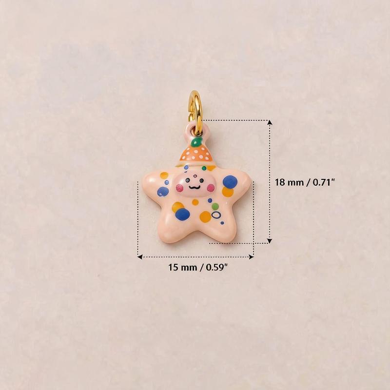 Cute Hand Painted Ceramic Animal Pendants Lovely Cartoon Designs Perfect For Diy Jewelry Making Necklace Bracelet Crafts