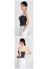 Strap top with chest cushion vest for summer wear, beautiful back yoga top, one neck underwear, anti glare flat bottom shirt