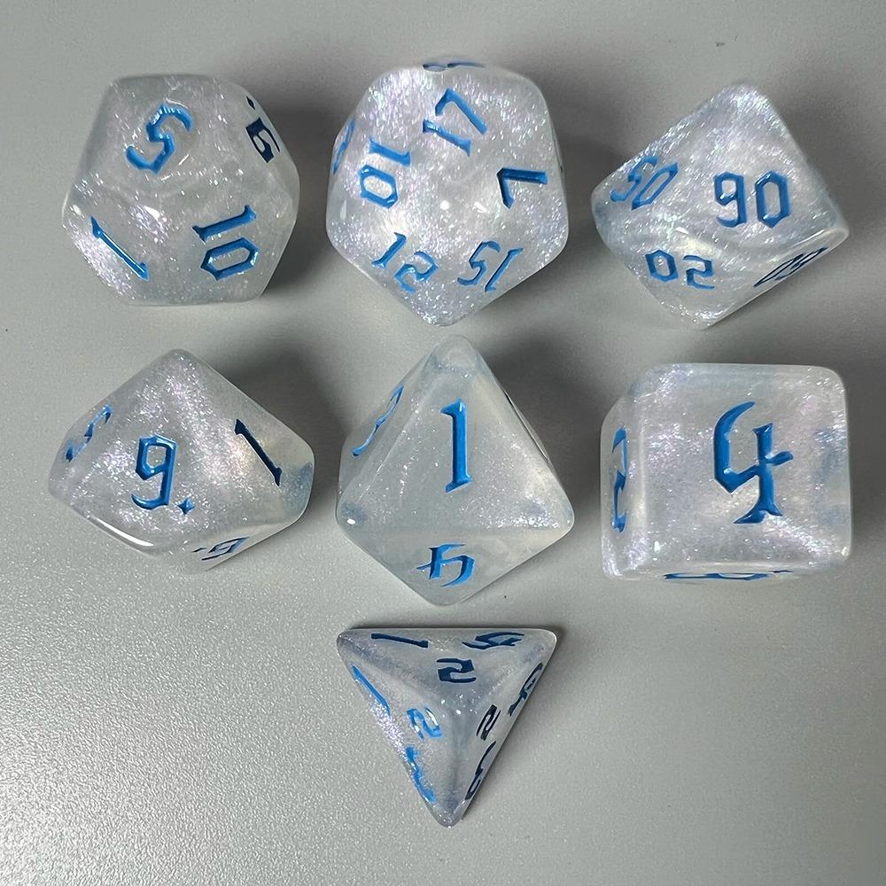 7 шт./набор 7-гранные многогранные кубики акриловые игровые кубики новые кубики DND для TRPG DND