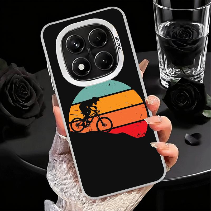 Мягкий чехол для телефона с изображением горного велосипеда для Xiaomi Redmi Note 13 14 15 Pro Plus 12S 12 11S 11 11T 10S 10 Ударопрочная задняя крышка