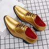 Classic Fashion Golden Men's Dress Shoes Big Size 46 Height-increasing High-heel Shoes Men Ponited Toe Luxury Man Wedding Shoes
