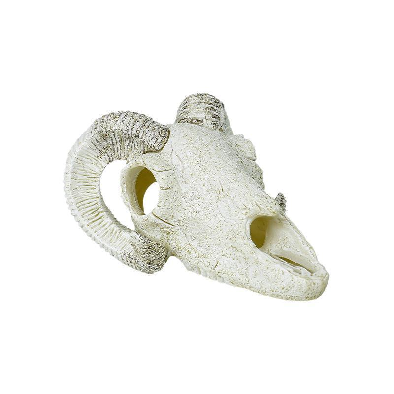 Dinosaur Skull Hiding House: Pet Cattle and Sheep Landscape Skeleton Fish Tank Decoration