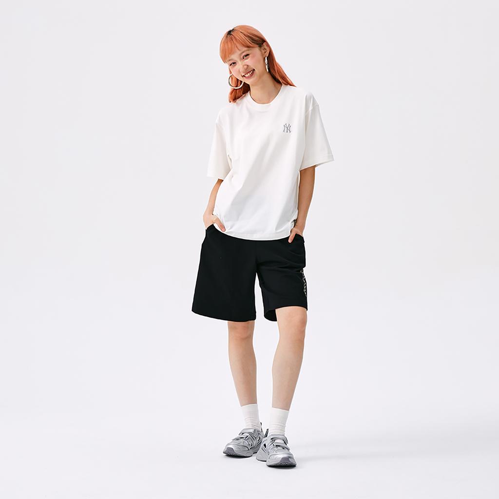 New MLB New York Yankees Basic Collection SS25 T Shirt Unisex Ivory 3ATSB5053-50IVS