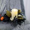 Gothic Dark Style Halloween Candle Wreath Artificial Candle Garland Wreath Ornament  Festival
