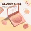Румяна с тиснением и градиентом, палетка мягких и гладких оттенков, кремовые румяна, высокий пигмент, розовые блестящие тени для лица, пудра для макияжа
