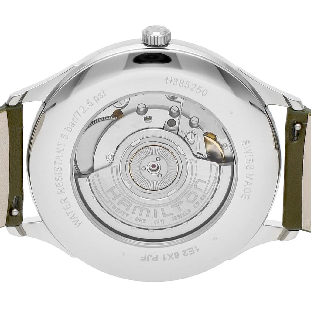 Hamilton Часы Jazzmaster Thinline Auto Белый Нержавеющая сталь Сапфир 5 АТМ Водонепроницаемость Швейцарские H38525811 Часы, Циферблат, Сталь, Кристалл, Автоматические, Водонепроницаемость, 40 мм, Сделано,