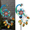 1/2Pcs Peacock Solar Outdoor Lights Auto On/Off Waterproof Easy To Install Metal