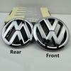 2026 Hot 2pcs 120mm 110mm Car Logo Emblem Hood Front And Rear Tail Mark Rear Badge 6R0853600A Accessory For VW Polo 2011 2012 2013