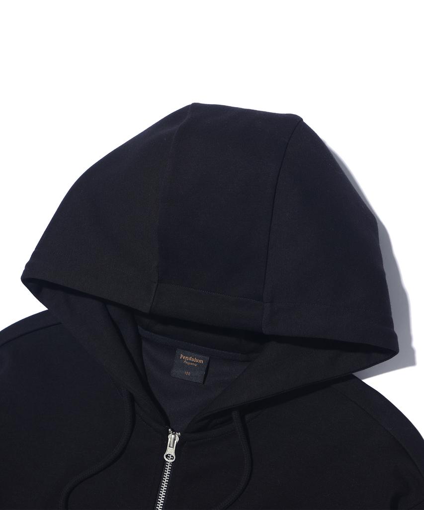 Pendulum Back Logo Two-Way Zip-Up Hoodie Lq1Ju036_Black