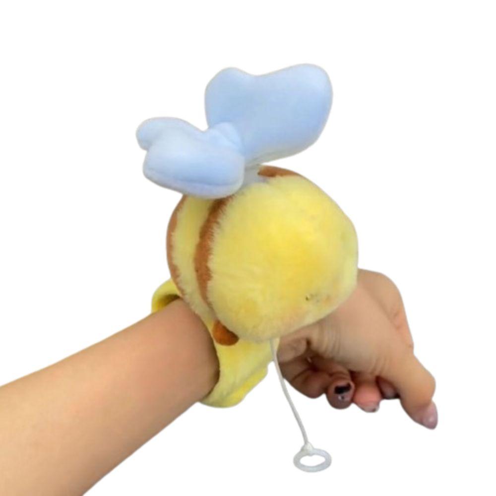 Simulation Slap Bracelet Series Wrist Style Little Bee Plush Wrist Band Christmas Toy