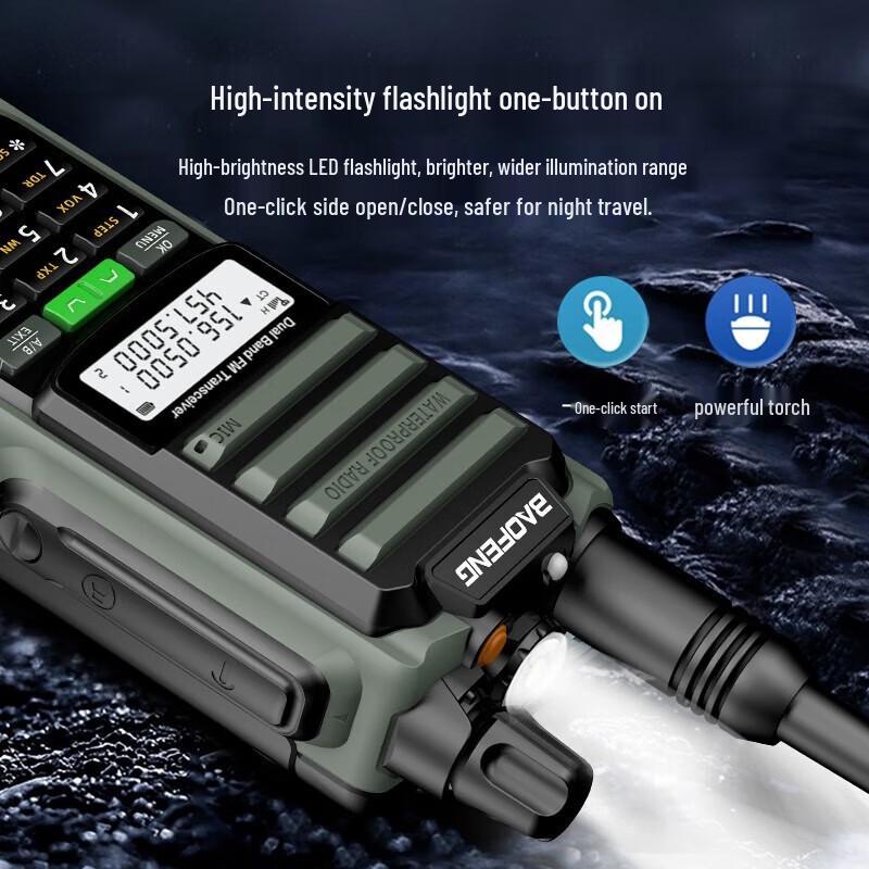 Baofeng UV9Rplus IP68 Водонепроницаемая двухдиапазонная портативная радиостанция (Китайская версия)