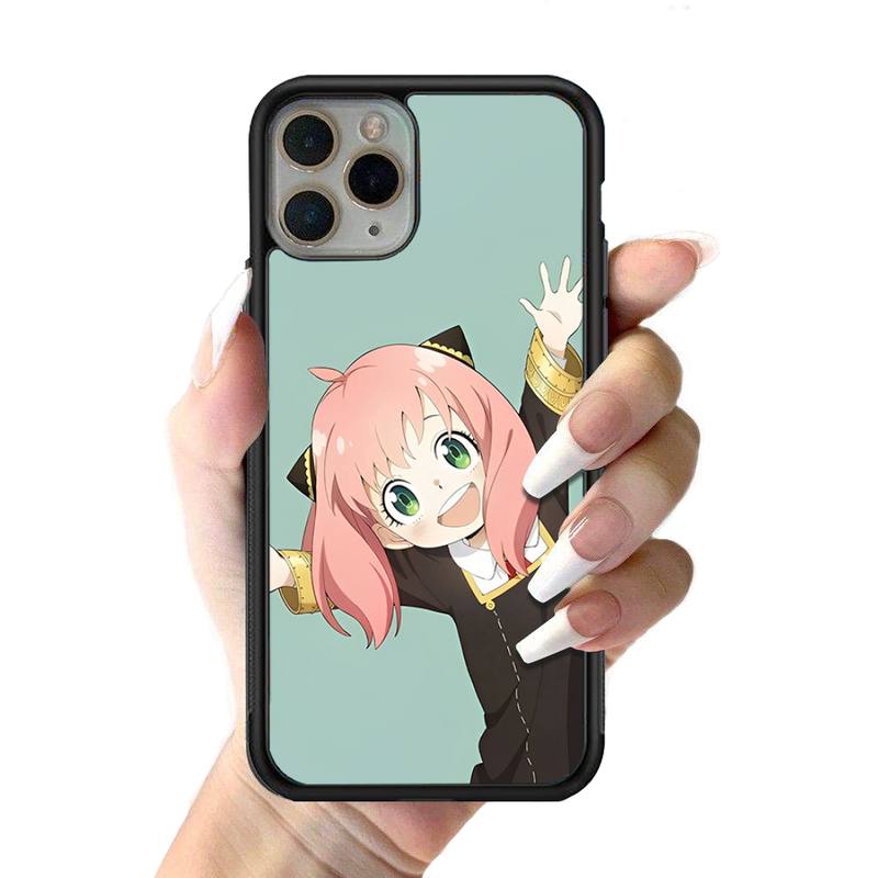 Чехол для телефона Anime Anya Forger, силиконовый чехол из ПК+ТПУ для iPhone 11 12 13 Pro Max 8 7 6 Plus X SE XR, жесткие чехлы