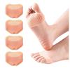HappyHome Foot Protection Pads, Silicone Toe Pads, Shock Absorption, Metatarsal Pads, Foot Cushions, 4-Piece Set (2 Pairs), One Size Fits All, Unisex,