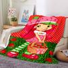 1Pc Strawberry Party Invitation Blanket For Couch Bed Plush Cozy Fuzzy Blanket Super Soft Warm Blankets For Fall And Winter 0918254