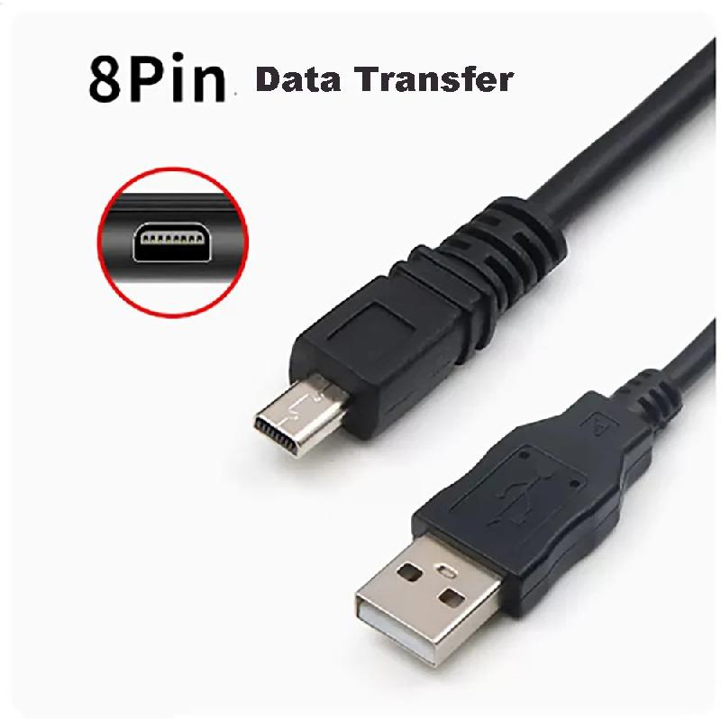 31,5-дюймовый USB-кабель с разъемом Mini 8-Pin (5-жильный) для передачи данных и зарядки, для цифровых камер Nikon, Olympus, Sony, Fuji, Panasonic
