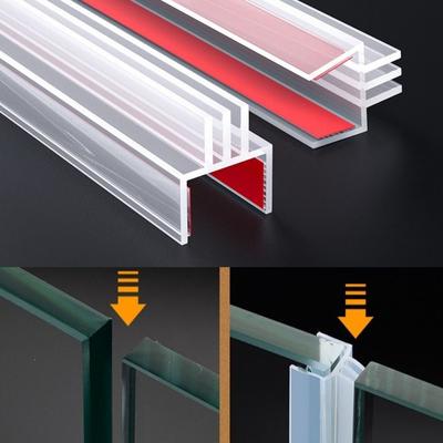 1/3 метра 10 мм/12 мм Водоотбойник Силиконовая Резина Уплотнитель Зазора Двери Фурнитура Раздвижной Стеклянной Двери