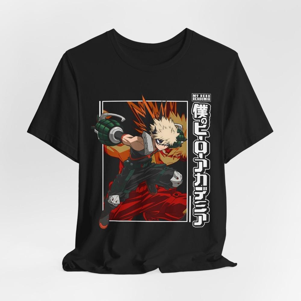 Explosive Hero Tee Katsuki Bakugo Anime Shirt For Otaku Unisexga Lovers