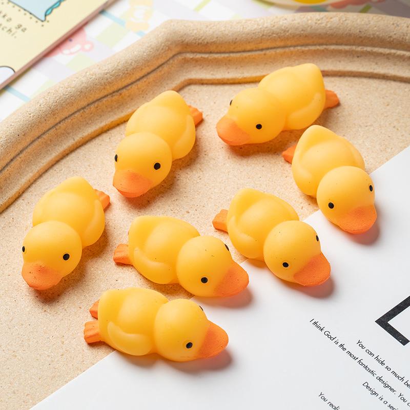 10/20/30pcs Yellow Duck Mochi Squishy Cute Squeeze Stress Toys Squishy Taba Party Favors Gift Carnival Bag Stuffers Kids Prizes