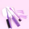 7 Pieces Hair Styling Comb Hair Brush Set Nylon Teasing Hair Brush Rat Tail Comb with Duckbill Clips