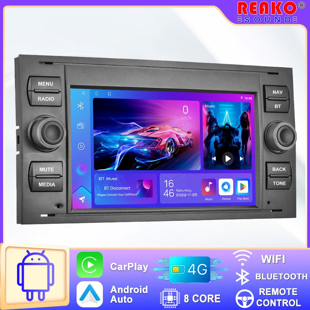 REAKOSOUND Android-плеер Автомобильный плеер для Ford Автомобильный радиоприемник Android Радио Автомагнитола Автомобильная стереосистема Автомобильный радиоприемник MP5 GPS Зеркальная связь заднего вида BT FM