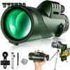 HD Telescope Monocular 12X50 Big Eyepiece Zoom Monocular Binoculars Clear Weak Night Vision Telescope High Magnification Green