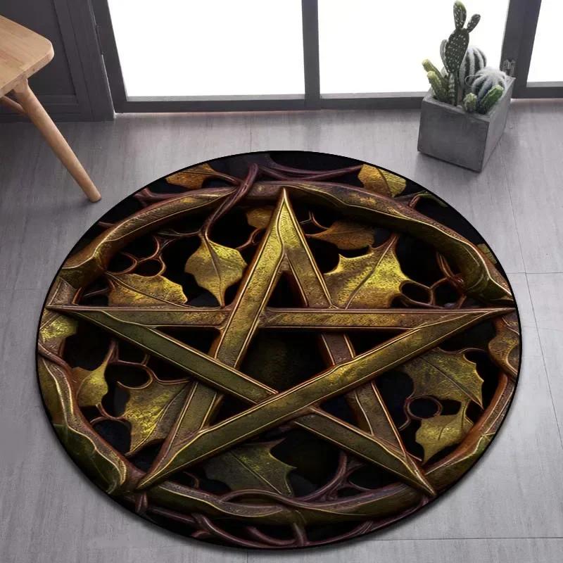 Viking Valknut Yggdrasil Tree of Life круглый ковер, ковер для гостиной, спальни, дивана, декор игровой комнаты, нескользящий напольный коврик