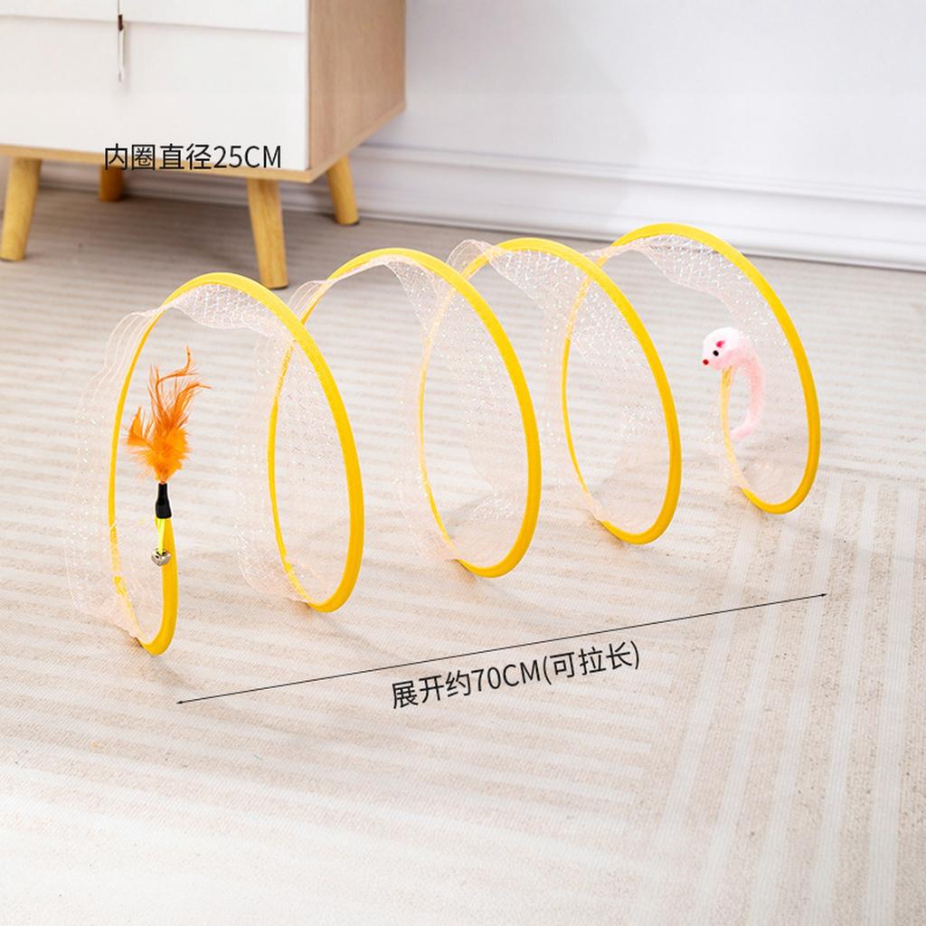 Набор игрушек: Туннель, Длинная палочка-дразнилка (Мышь/Перо), Мяч для котят