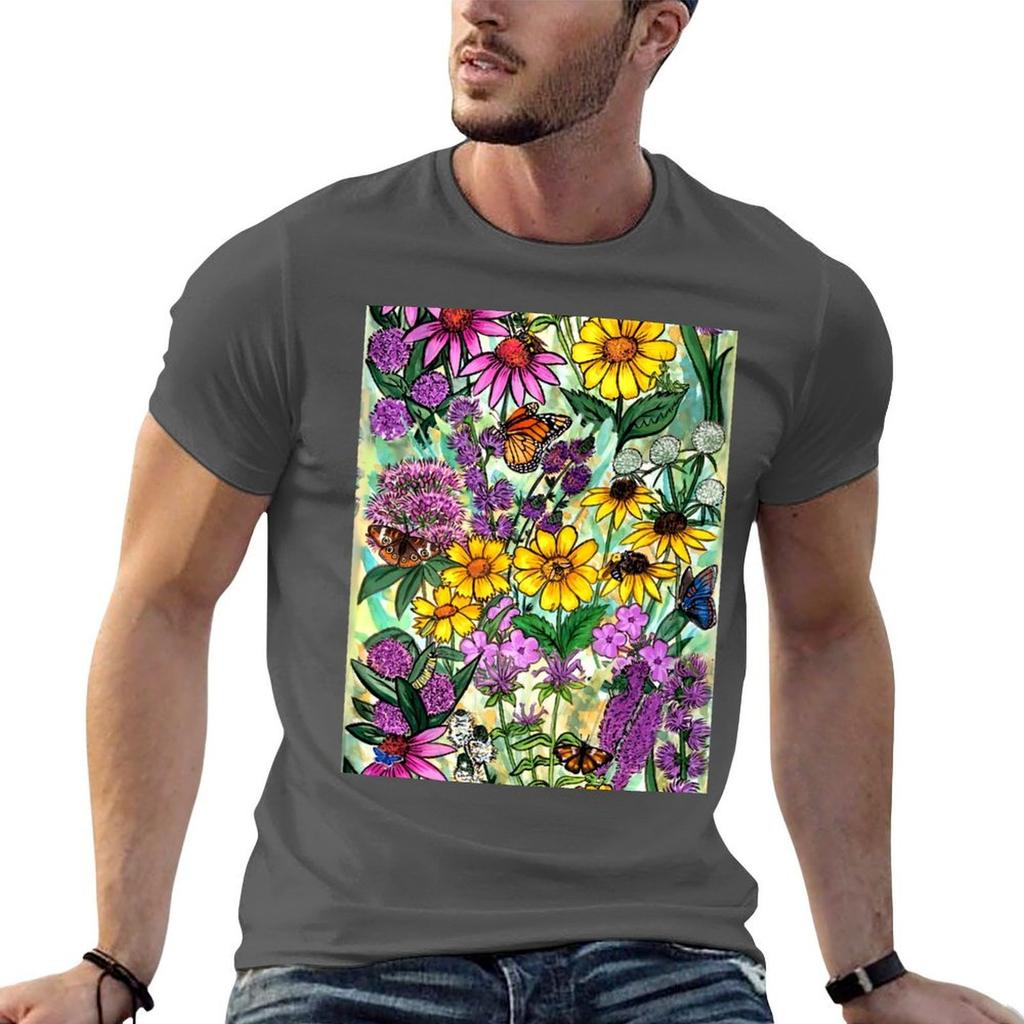 Футболка Midwest Bugs and Blooms базовая футболка футболка для мужчины Футболка