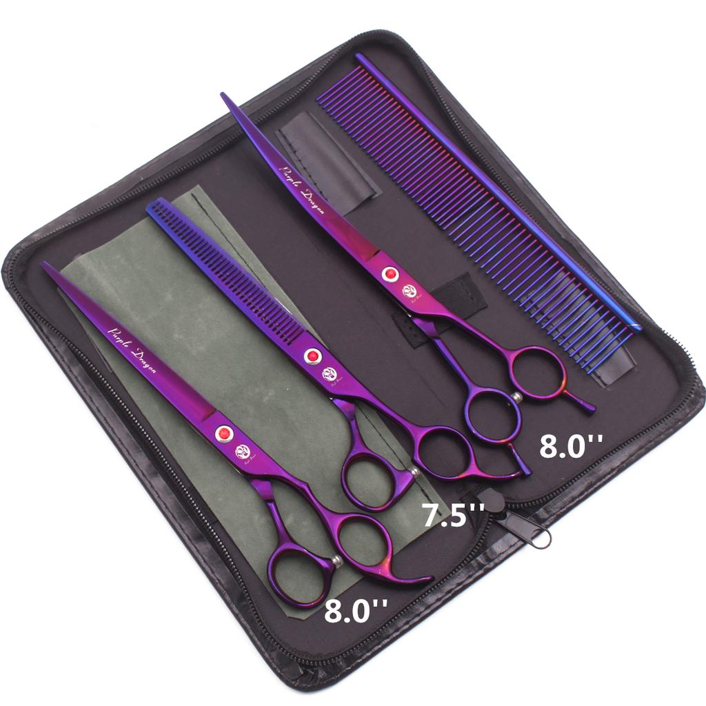 7.0'' 8.0'' ножницы для ухода за домашними животными филировочные ножницы профессиональные изогнутые ножницы для кошек и собак расческа для стрижки волос Z3005