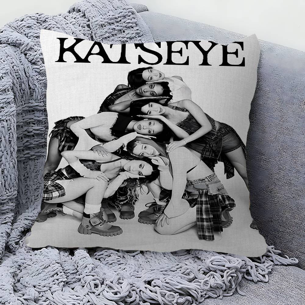 Наволочка для подушки с принтом 'Singer Katseye' для спальни, комнаты и дивана в гостиной, декоративная наволочка