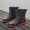 Мужские водонепроницаемые резиновые сапоги в мотоциклетном стиле — стильная, удобная, нескользящая обувь для отдыха на природе
