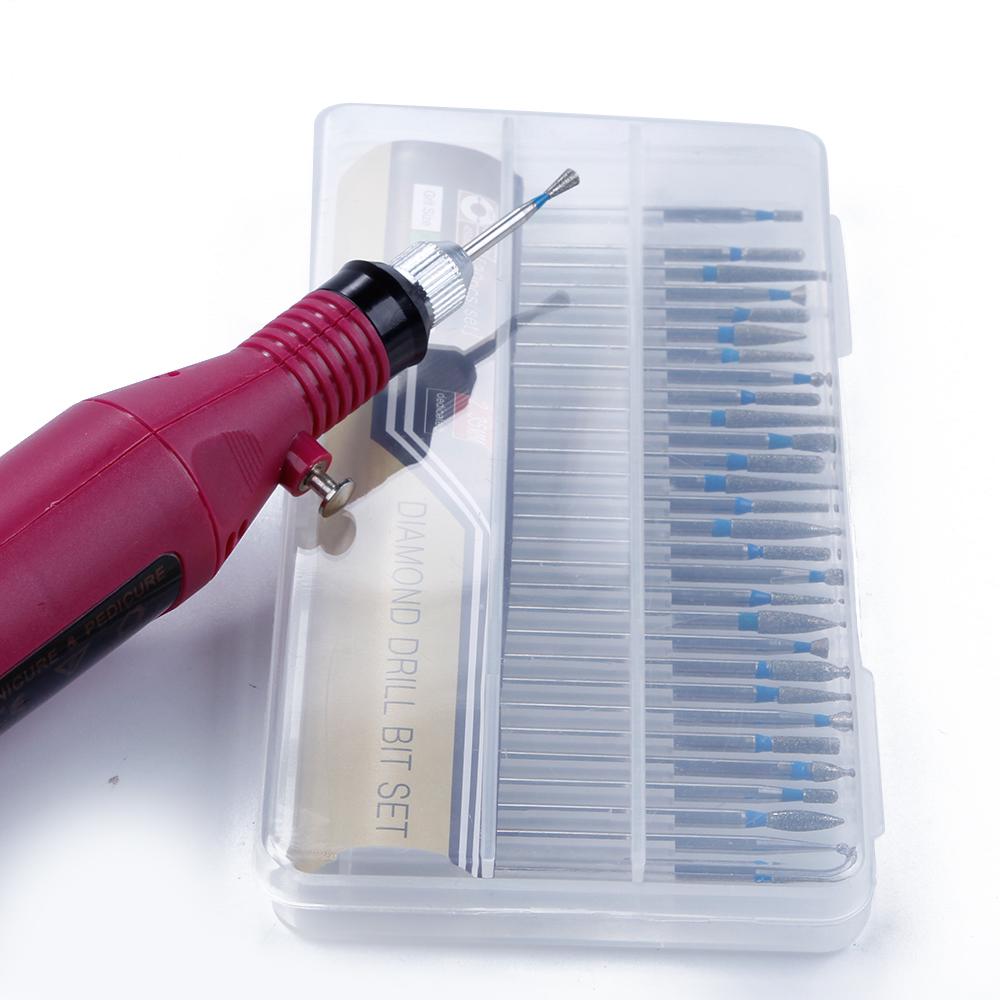 For 30pcs Apparatus Professional Electric Manicure Pedicure Cuticle Nail Art Files Drill Bit Kit
