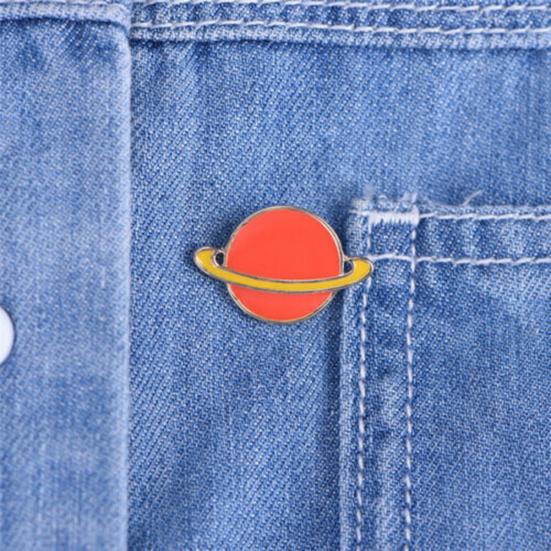 Эмалированная мультяшная Луна, чужая планета, значок, воротник, лацкан, брошь, булавка