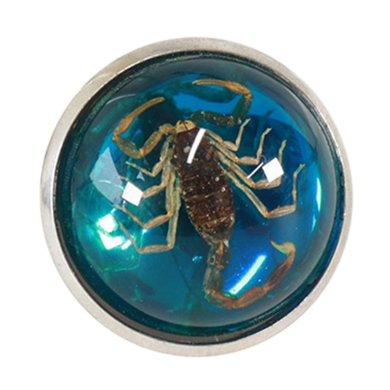 Стильные круглые кольца-скорпионы, регулируемые кольца с открытым дизайном, смоляное statement-украшение, уникальные кольца на палец, модный подарок для пары