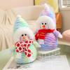 Cartoon Santa Claus Plush Toys Fluffy Snowman Stuffed Dolls Scarf Snowman Plush Toy Party Favors