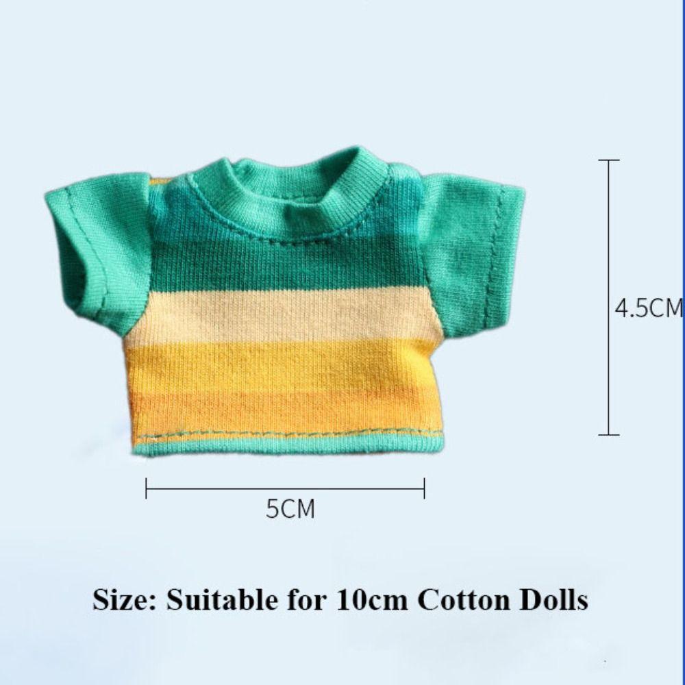 DIY Accessories Doll Elastic Clothes Casual Idol Doll Outfit for 10cm Cotton Stuffed Dolls Kid Gift