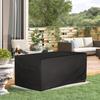 One Piece Outdoor Deck Box Cover - Black Premium Oxford Fabric - Compatible with most other deck boxes (cover only)