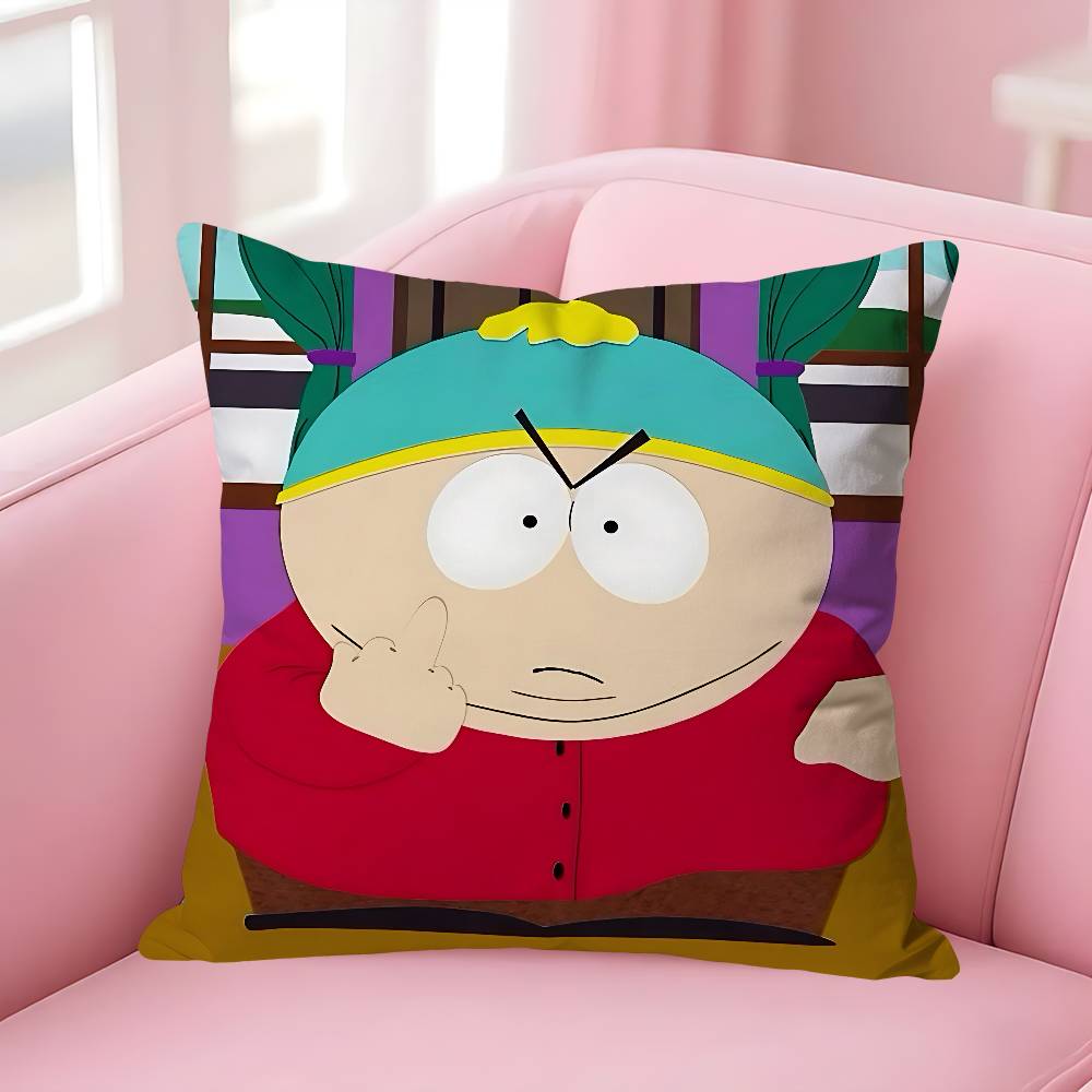 Funny SSouth ParksS Anime Celebrity Merchandise AllMatch Printed Pillow Case Sofa Car Office Room Decoration Protector