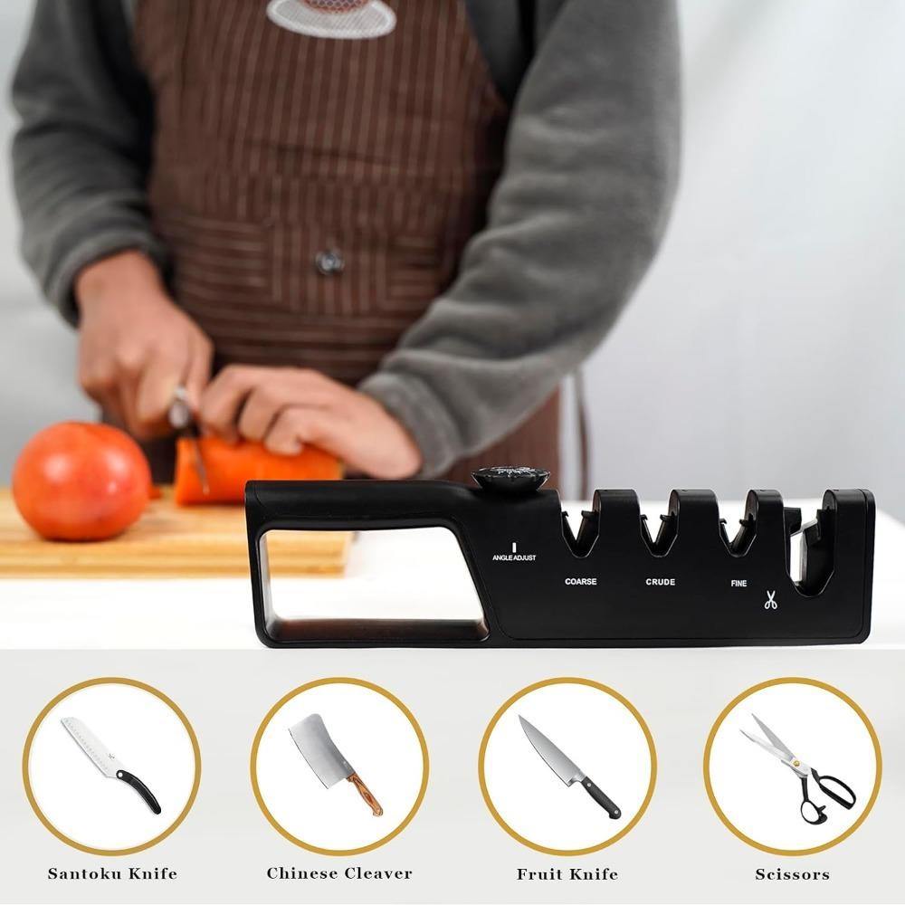 4-в-1 регулируемая точилка для ножей Blade Sharp Kitchen Knife Sharpener Tool Подходит для кухонных ножей Kitchen Tools