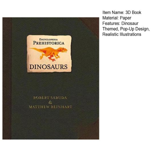 3D Энциклопедия динозавров Prehistorica Книга-панорама о динозаврах Интерактивная познавательная книга о динозаврах