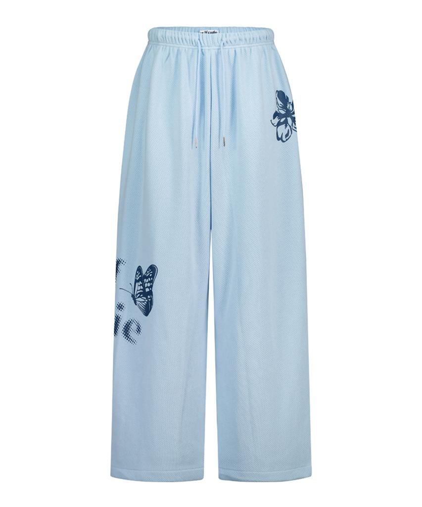 ASIF CALIE Spring Graphic Wide Pants Skyblue