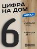 Металлический номер дома 0 Antal Черный знак адреса на дверь