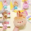 Bear Jinnew Cream Plush Key Tag Pvc Cartoon Keychain For Backpack Or Gift Idea